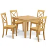 East West Furniture Dining Room Set Oak, Oxbo5-oak-w