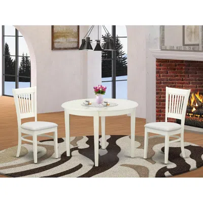 East West Furniture Dining Table- Dining Chairs, Bova3-lwh-c In Black