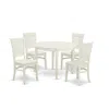 East West Furniture Dining Table- Dining Chairs, Bova5-lwh-w