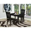 East West Furniture Dining Table- Dining Chairs, Nfva3-blk-w