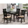 East West Furniture Dining Table- Dining Chairs, Nfva5-blk-c