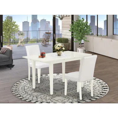 East West Furniture Dining Table- Dining Chairs, Noab3-lwh-64 In Black