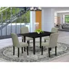 East West Furniture Dining Table- Dining Chairs, Noab5-blk-06