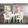 East West Furniture Dining Table- Dining Chairs, Noab5-lwh-64