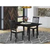 East West Furniture Dining Table- Dining Chairs, Noan3-blk-c