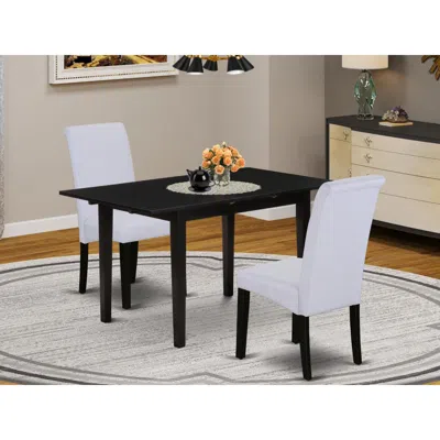 East West Furniture Dining Table- Dining Chairs, Noba3-blk-05 In Multi