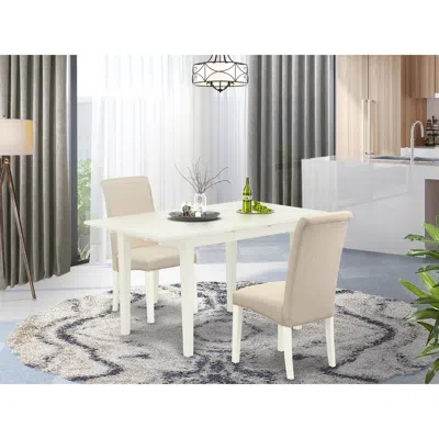 East West Furniture Dining Table- Dining Chairs, Noba3-lwh-01