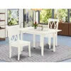 East West Furniture Dining Table- Dining Chairs, Nocl3-lwh-w