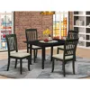 East West Furniture Dining Table- Dining Chairs, Noda5-blk-c