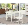 East West Furniture Dining Table- Dining Chairs, Nodo3-lwh-w