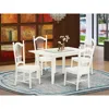 East West Furniture Dining Table- Dining Chairs, Nodo5-lwh-w