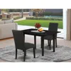 East West Furniture Dining Table- Dining Chairs, Nodr3-blk-24