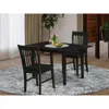 East West Furniture Dining Table- Dining Chairs, Nofk3-blk-w