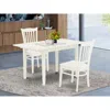 East West Furniture Dining Table- Dining Chairs, Nogr3-whi-w