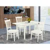 East West Furniture Dining Table- Dining Chairs, Nogr5-whi-w