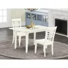 East West Furniture Dining Table- Dining Chairs, Nolg3-lwh-w