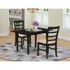 East West Furniture Dining Table- Dining Chairs, Nopf3-blk-c