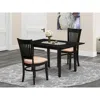 East West Furniture Dining Table- Dining Chairs, Nova3-blk-c