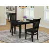 East West Furniture Dining Table- Dining Chairs, Nova3-blk-w