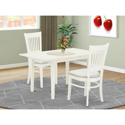 East West Furniture Dining Table- Dining Chairs, Nova3-lwh-c In Blue
