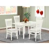 East West Furniture Dining Table- Dining Chairs, Nova5-lwh-c