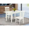 East West Furniture Dining Table- Dining Chairs, Nowe3-whi-w