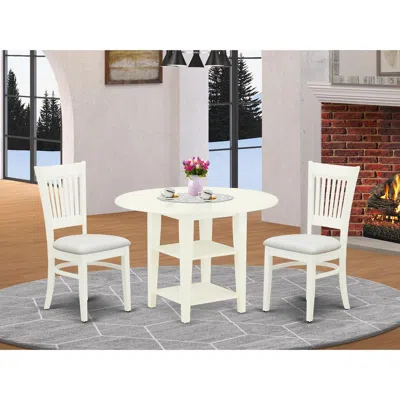 East West Furniture Dining Table- Dining Chairs, Suva3-lwh-c
