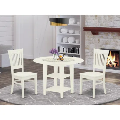 East West Furniture Dining Table- Dining Chairs, Suva3-lwh-w