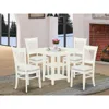 East West Furniture Dining Table- Dining Chairs, Suva5-lwh-c