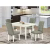 East West Furniture Dining Table- Parson Chairs, Noel5-lwh-07