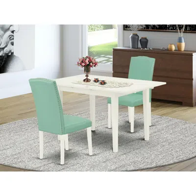 East West Furniture Dining Table- Parson Chairs, Noen3-lwh-57