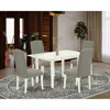 East West Furniture Dining Table- Parson Chairs, Noen5-lwh-06