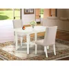 East West Furniture Dining Table- Parson Chairs, Nofl3-lwh-01
