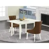 East West Furniture Dining Table- Parson Chairs, Nofr3-lwh-18