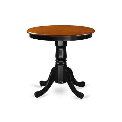 East West Furniture Dining Table Black & Cherry, Emt-bch-tp