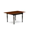 East West Furniture Dining Table Black & Cherry, Mzt-bch-t