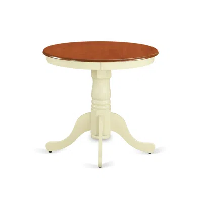 East West Furniture Dining Table Buttermilk & Cherry, Emt-bmk-tp