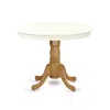 East West Furniture Dining Table Linen White & Oak, Ant-lok-tp