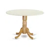 East West Furniture Dining Table Linen White & Oak, Dlt-lok-tp