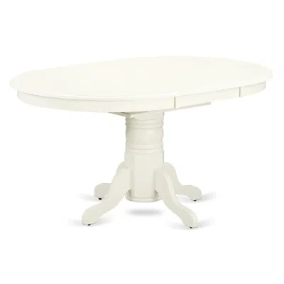East West Furniture Dining Table Linen White, Avt-lwh-tp