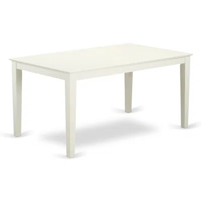 East West Furniture Dining Table Linen White, Cat-lwh-s