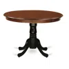 East West Furniture Dining Table Mahogany & Black, Hlt-mbk-tp In Brown