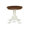 East West Furniture Dining Table Mahogany & Linen White, Emt-mlw-tp