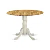 East West Furniture Dining Table Natural & Linen White, Dmt-nlw-tp