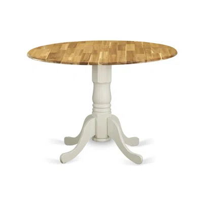 East West Furniture Dining Table Natural & Linen White, Dmt-nlw-tp