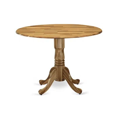 East West Furniture Dining Table Natural, Dlt-ana-tp In Brown
