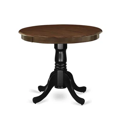 East West Furniture Dining Table Oak & Black, Amt-wbk-tp