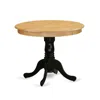 East West Furniture Dining Table Oak & Black, Ant-obk-tp
