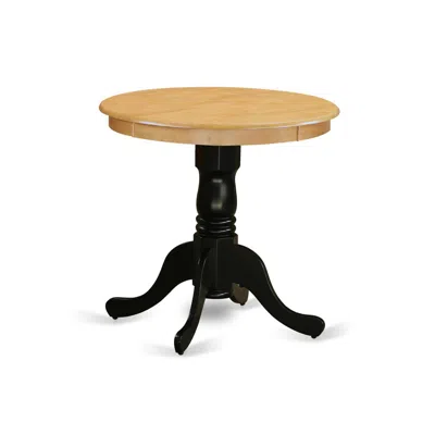 East West Furniture Dining Table Oak & Black, Emt-obk-tp