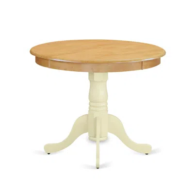 East West Furniture Dining Table Oak & Buttermilk, Dlt-omk-tp In Brown